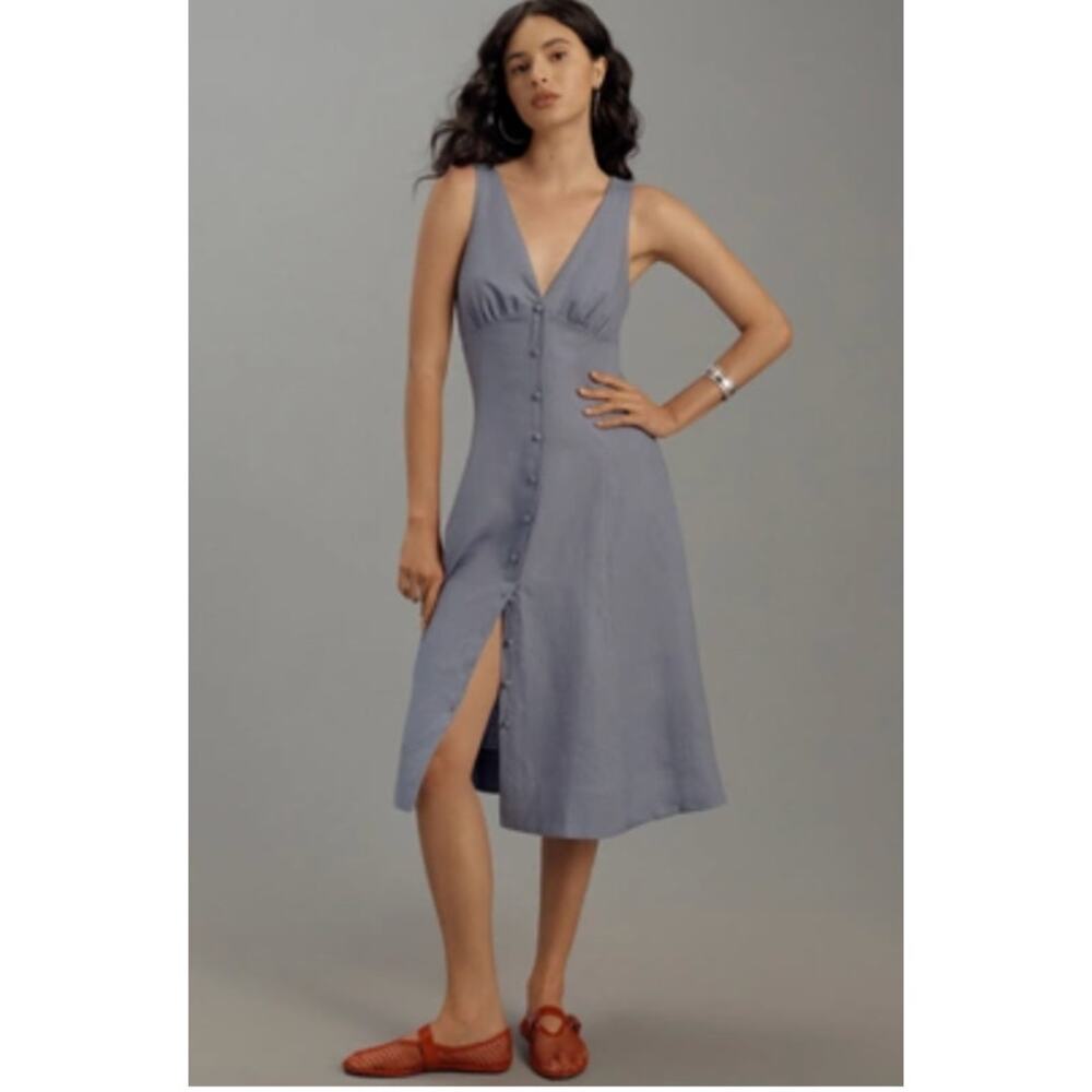 Anthropologie Reformation Sebastien Linen Midi Dress 6